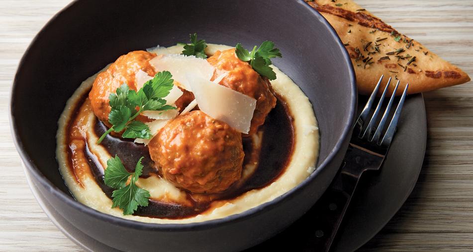 Meatballs in a dish with sauce